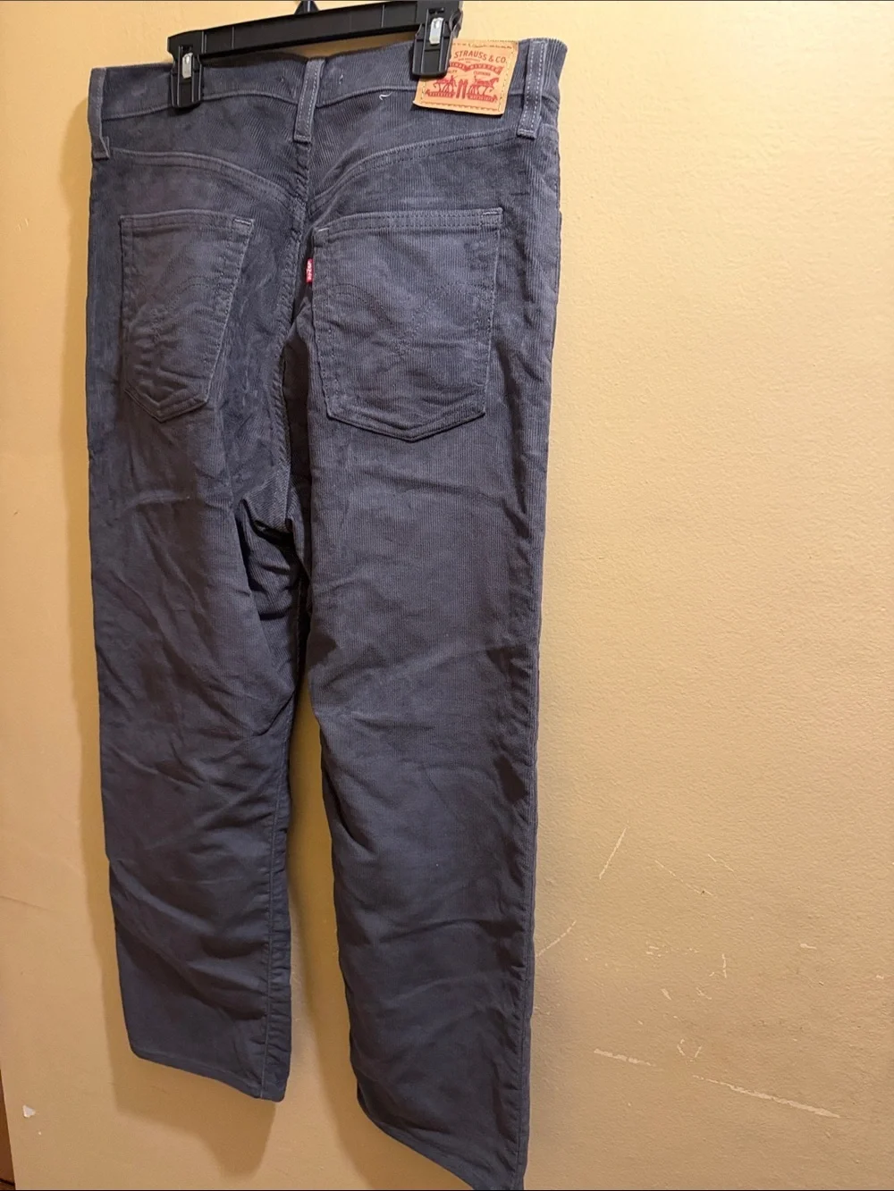 Levis Navy Corduroy Pants - Classic Straight Fit